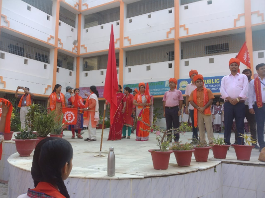 On the occasion of Vedic prachar week  DAV DARBHANGA organized vedic Rally  in school campus.